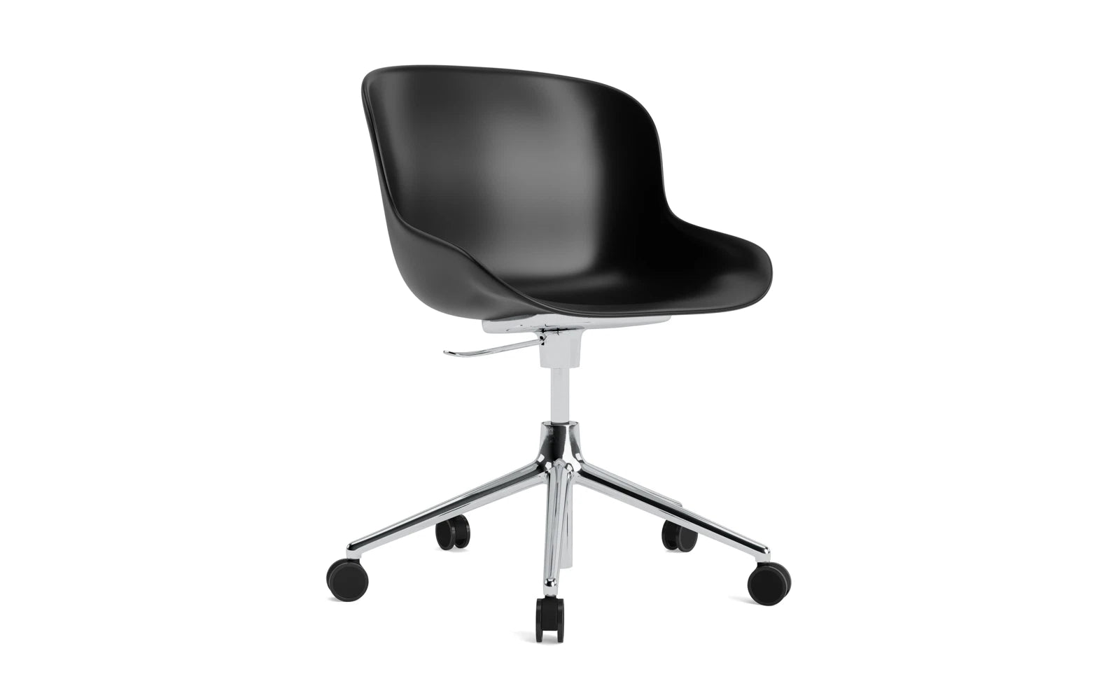 Hyg Drehsessel mit Rollen Schwarz in  präsentiert im Onlineshop von KAQTU Design AG. Sessel ist von Normann Copenhagen