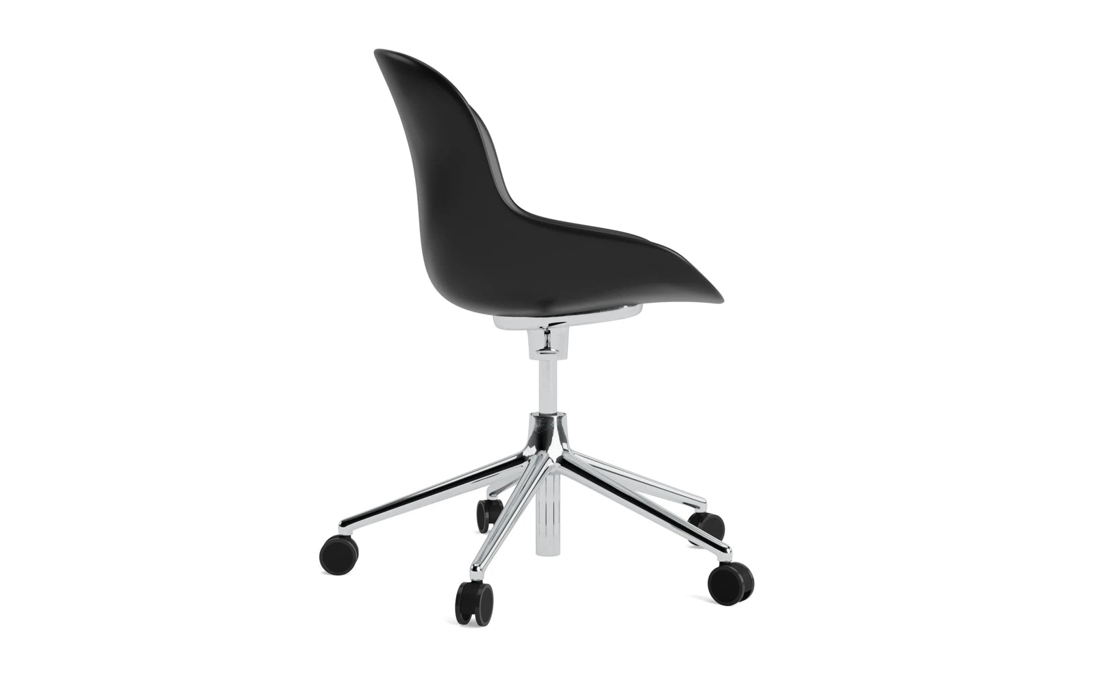 Hyg Drehsessel mit Rollen Schwarz in  präsentiert im Onlineshop von KAQTU Design AG. Sessel ist von Normann Copenhagen