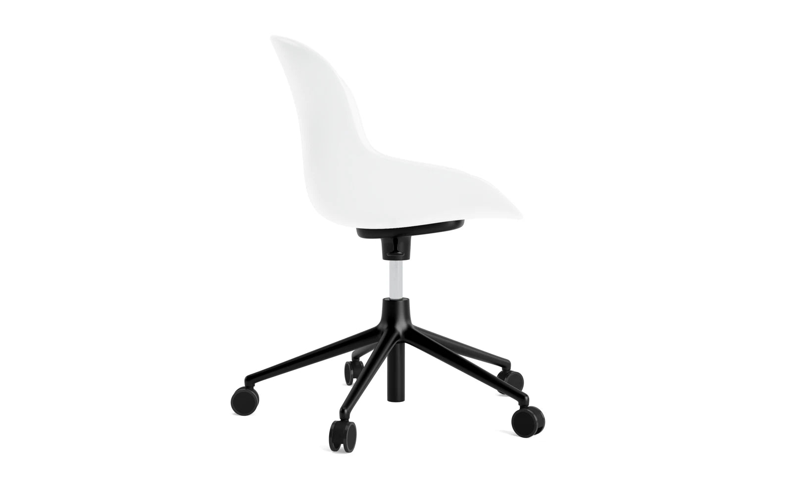 Hyg Drehsessel mit Rollen Weiss in  präsentiert im Onlineshop von KAQTU Design AG. Sessel ist von Normann Copenhagen