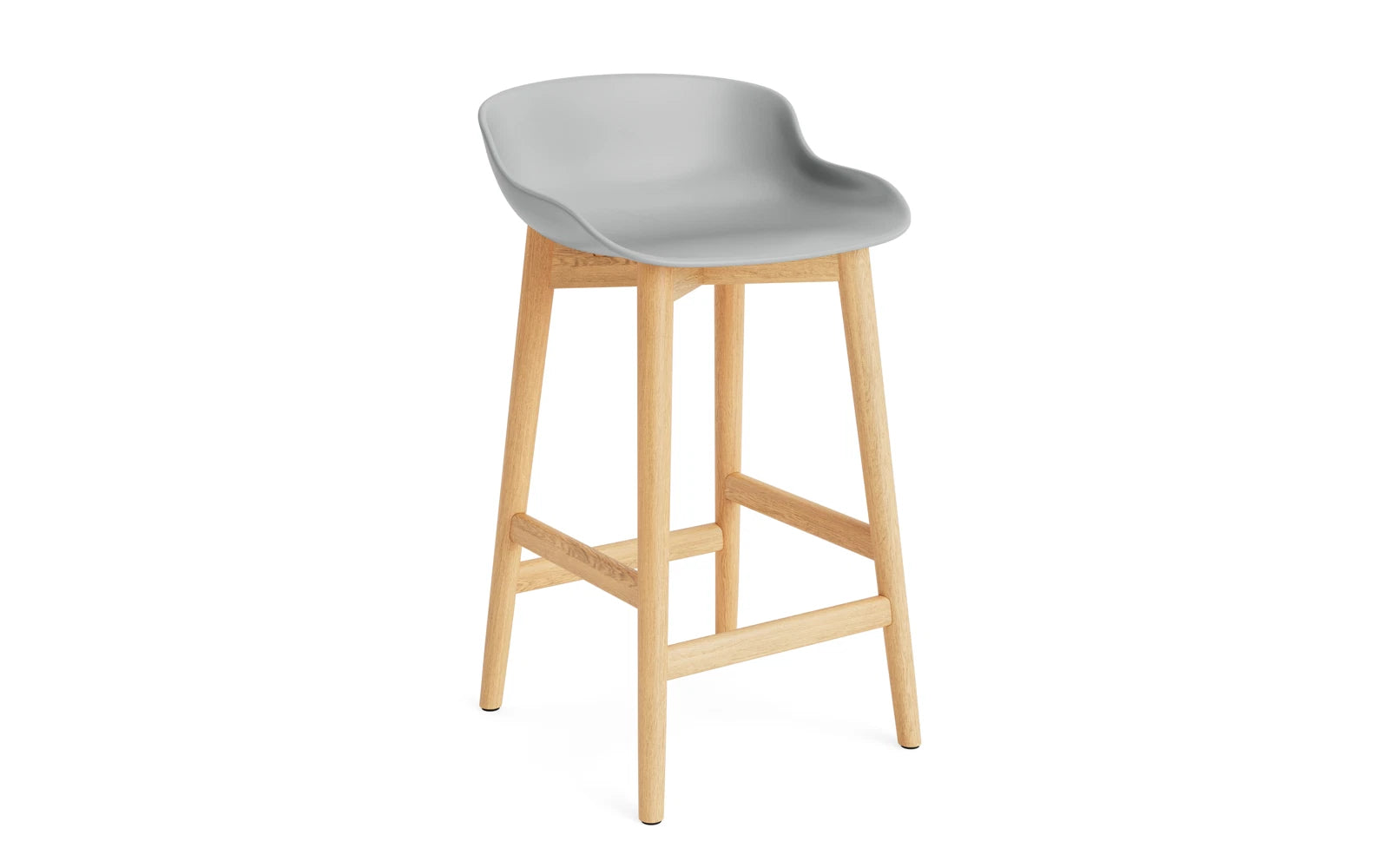 Hyg Barhocker 65 cm Eiche Grau in  präsentiert im Onlineshop von KAQTU Design AG. Barstuhl ist von Normann Copenhagen