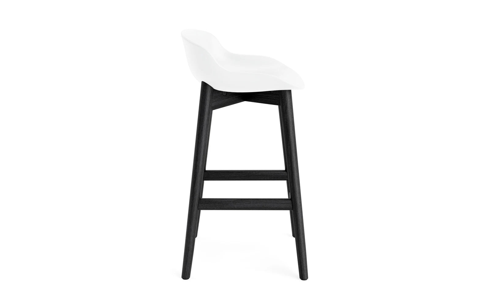 Hyg Barhocker 65 cm Schwarze Eiche/Weiß in  präsentiert im Onlineshop von KAQTU Design AG. Barstuhl ist von Normann Copenhagen