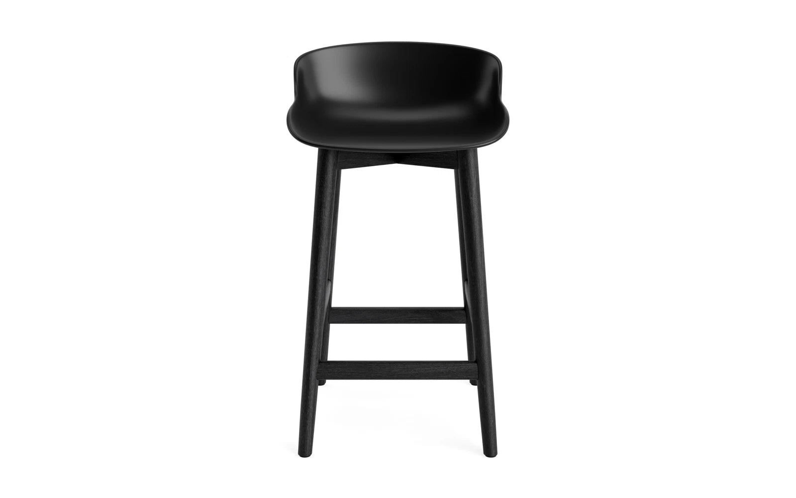 Hyg Barhocker 65 cm Schwarze Eiche/Schwarz in  präsentiert im Onlineshop von KAQTU Design AG. Barstuhl ist von Normann Copenhagen