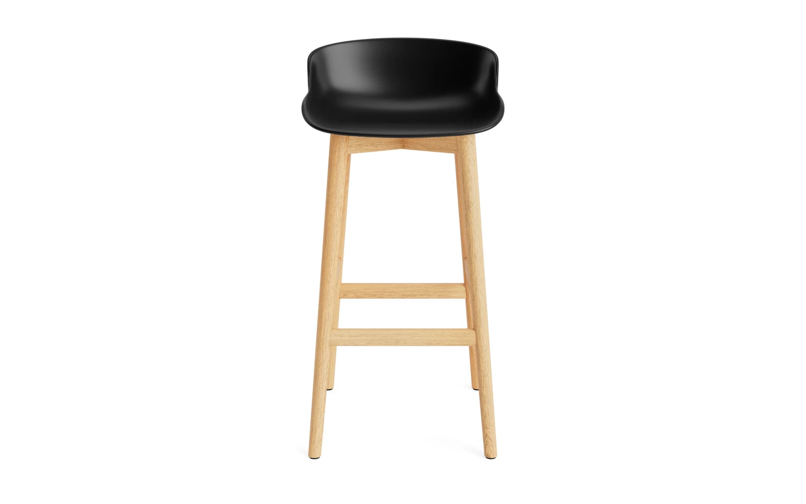 Hyg Barhocker 75 cm Eiche Schwarz in  präsentiert im Onlineshop von KAQTU Design AG. Barstuhl ist von Normann Copenhagen