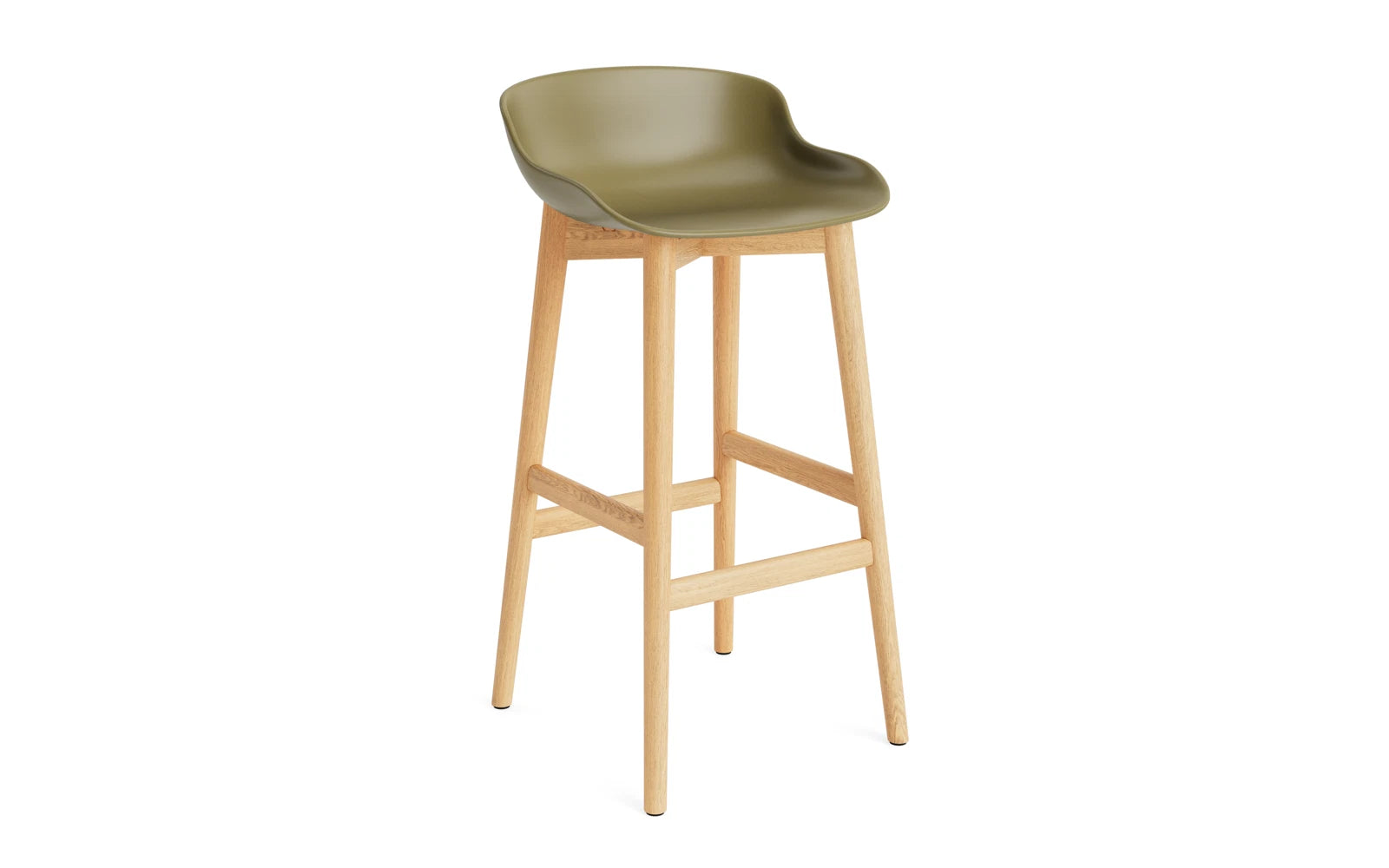 Hyg Barhocker 75 cm Eiche Olive in  präsentiert im Onlineshop von KAQTU Design AG. Barstuhl ist von Normann Copenhagen