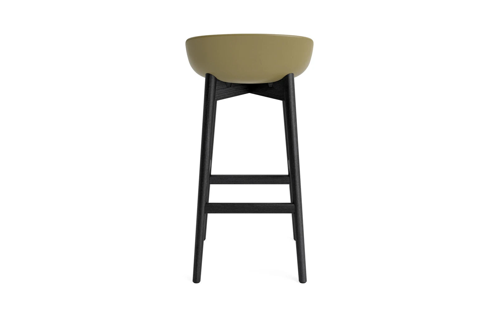 Hyg Barhocker 75 cm Schwarze Eiche/Olive in  präsentiert im Onlineshop von KAQTU Design AG. Barstuhl ist von Normann Copenhagen