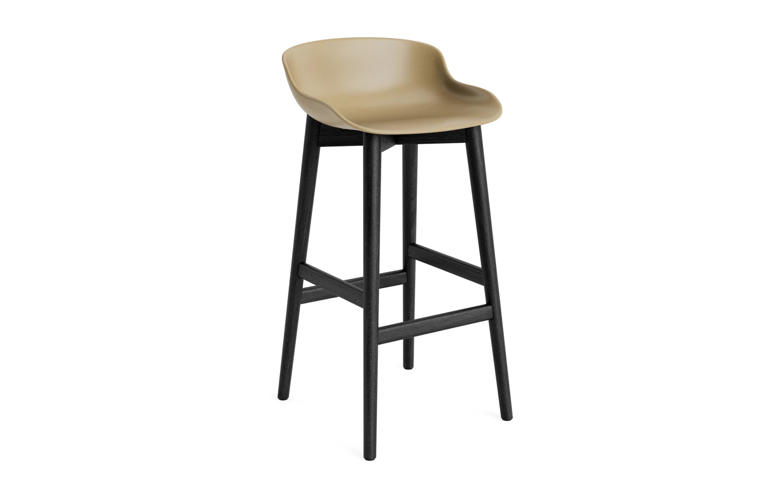 Hyg Barhocker 75 cm Schwarze Eiche/Sand in  präsentiert im Onlineshop von KAQTU Design AG. Barstuhl ist von Normann Copenhagen