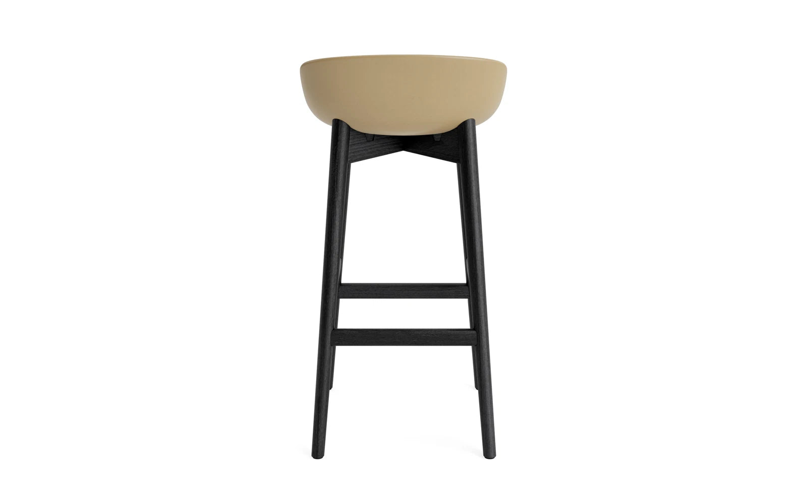 Hyg Barhocker 75 cm Schwarze Eiche/Sand in  präsentiert im Onlineshop von KAQTU Design AG. Barstuhl ist von Normann Copenhagen