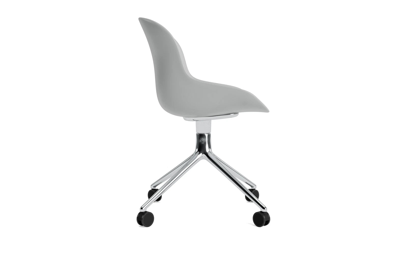 Hyg Drehstuhl 4W Aluminium/grau in  präsentiert im Onlineshop von KAQTU Design AG. Drehstuhl ist von Normann Copenhagen