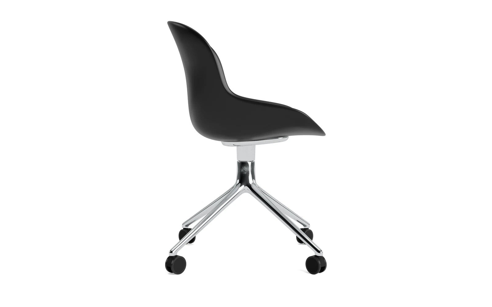 Hyg Drehstuhl 4W Aluminium/schwarz in  präsentiert im Onlineshop von KAQTU Design AG. Drehstuhl ist von Normann Copenhagen