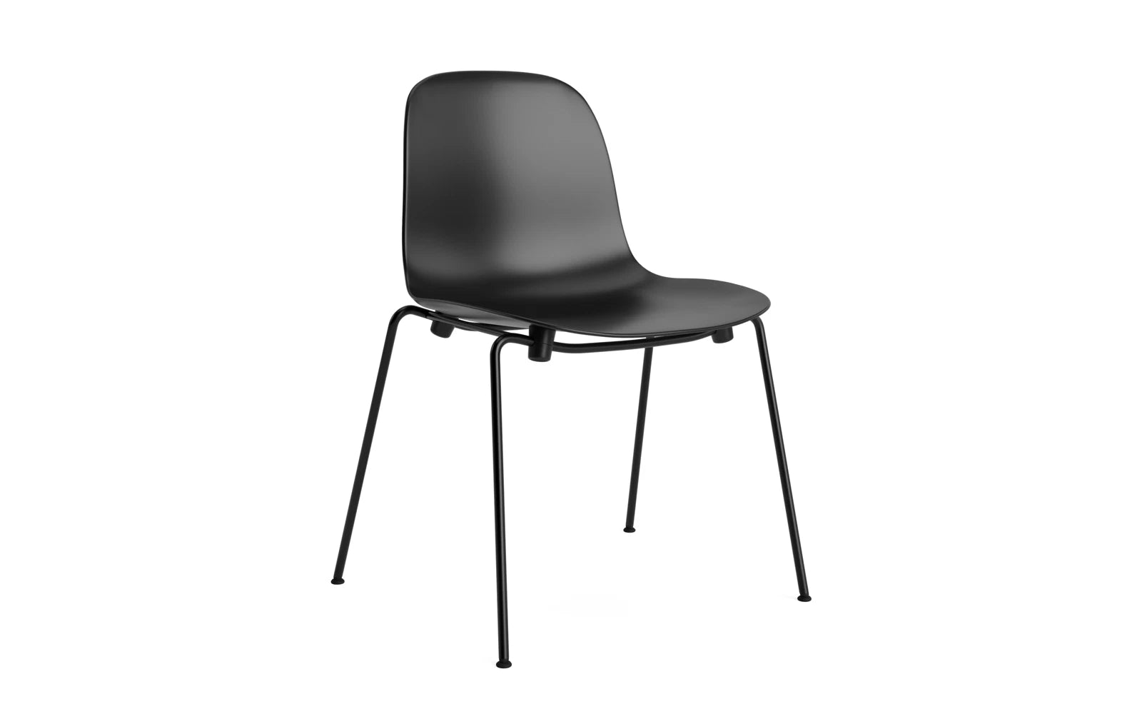 Eleganter Form Stapelstuhl von Normann Copenhagen mit Stahlrahmen.
