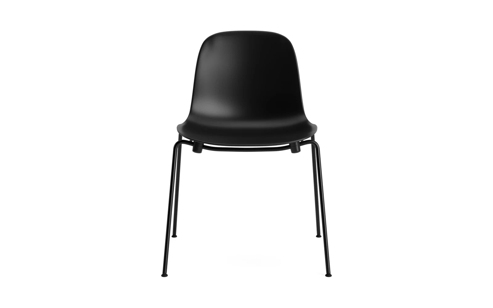 Eleganter Form Stapelstuhl von Normann Copenhagen mit Stahlrahmen.