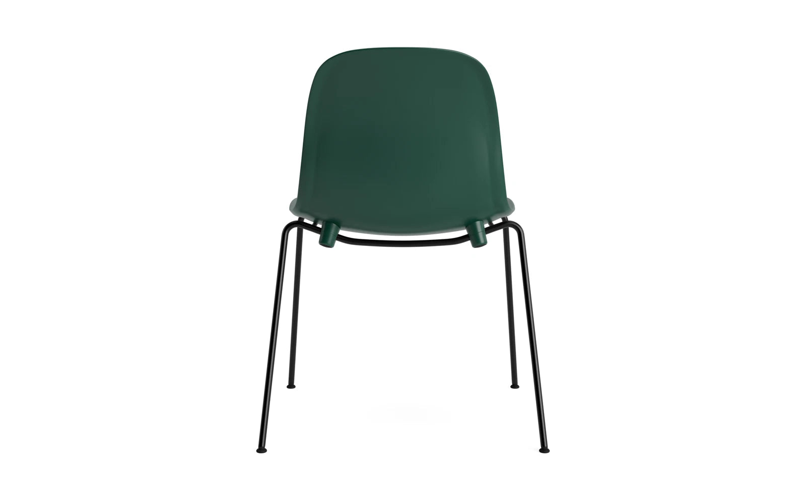 Stilvoller Form Stapelstuhl von Normann Copenhagen mit Stahlbasis.