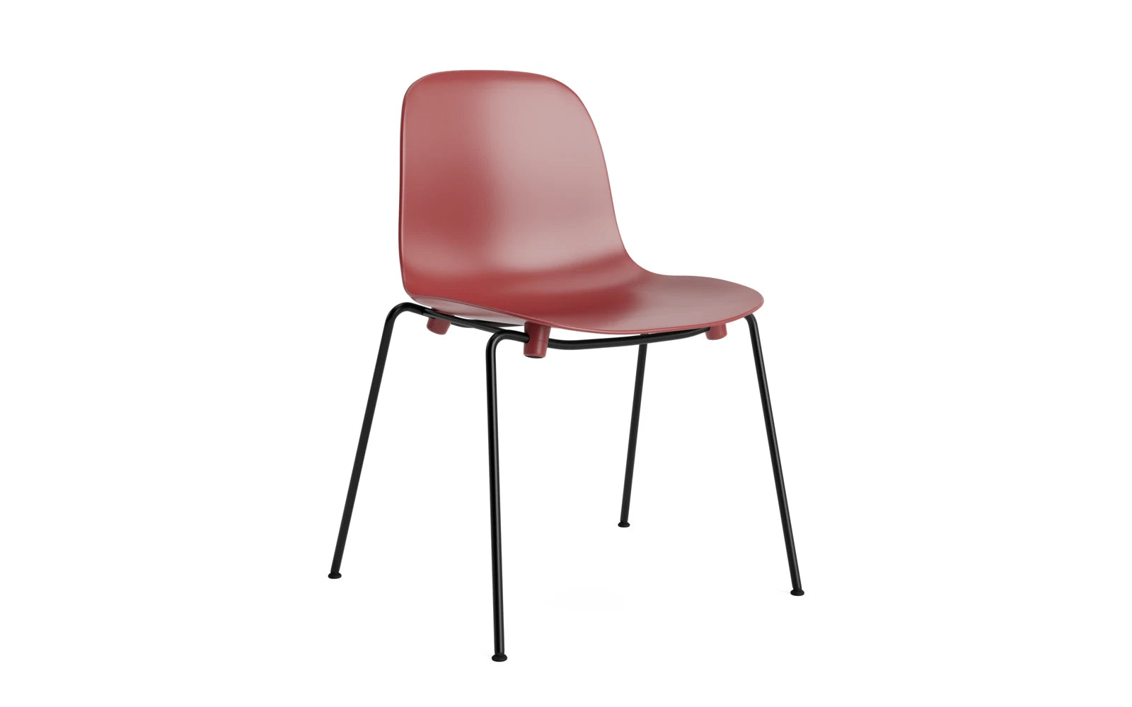 Eleganter Form Stapelstuhl von Normann Copenhagen mit Stahlrahmen.
