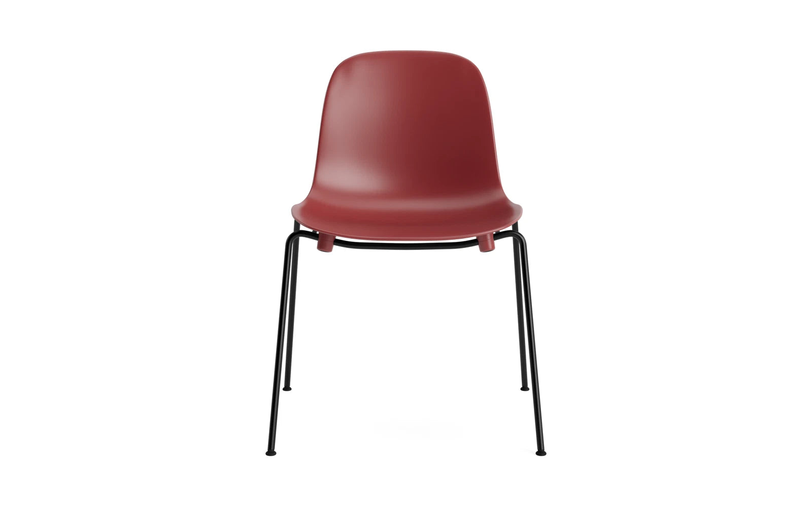 Eleganter Form Stapelstuhl von Normann Copenhagen mit Stahlrahmen.