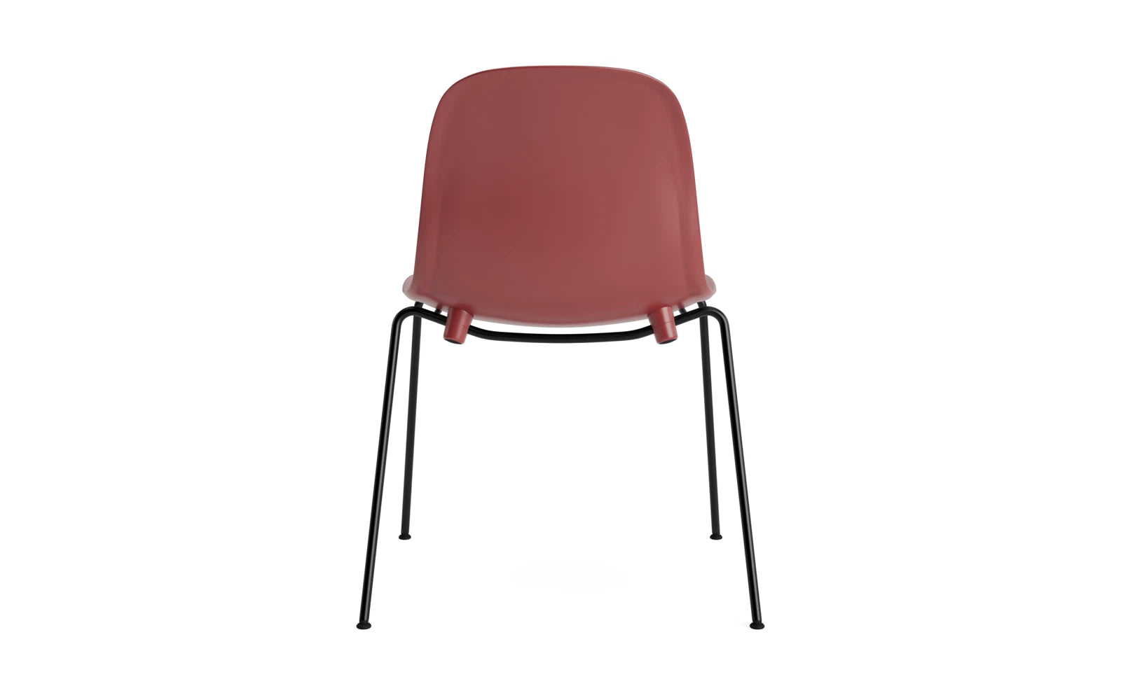 Eleganter Form Stapelstuhl von Normann Copenhagen mit Stahlrahmen.