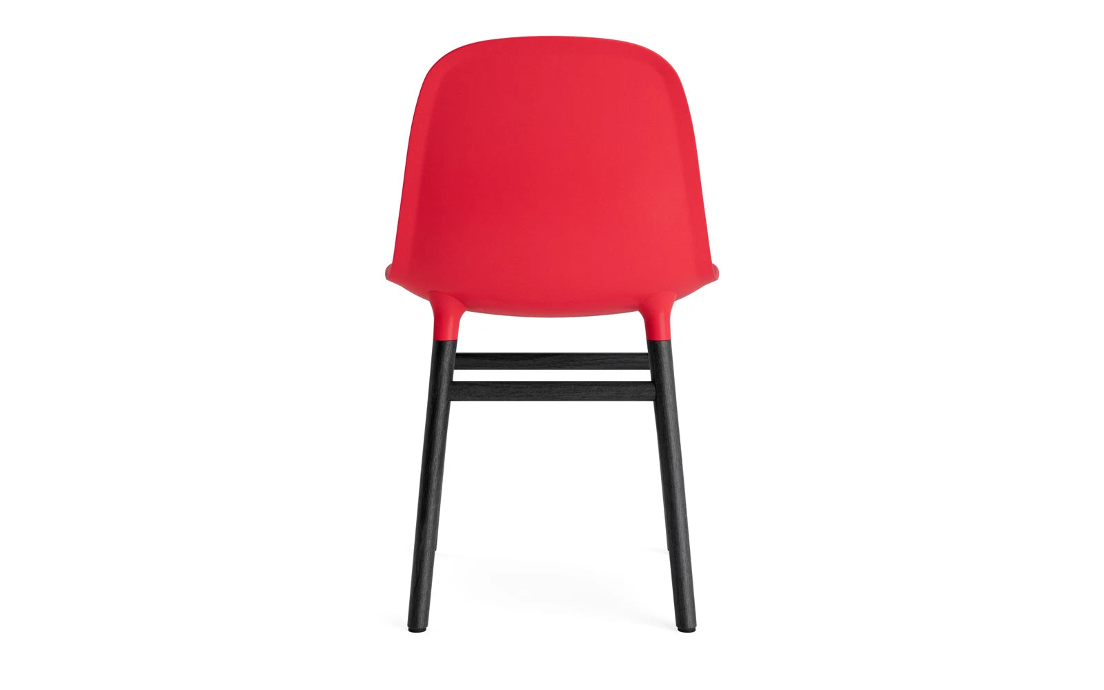 Form Stuhl Leuchtendes Rot/schwarz in  präsentiert im Onlineshop von KAQTU Design AG. Stuhl ist von Normann Copenhagen