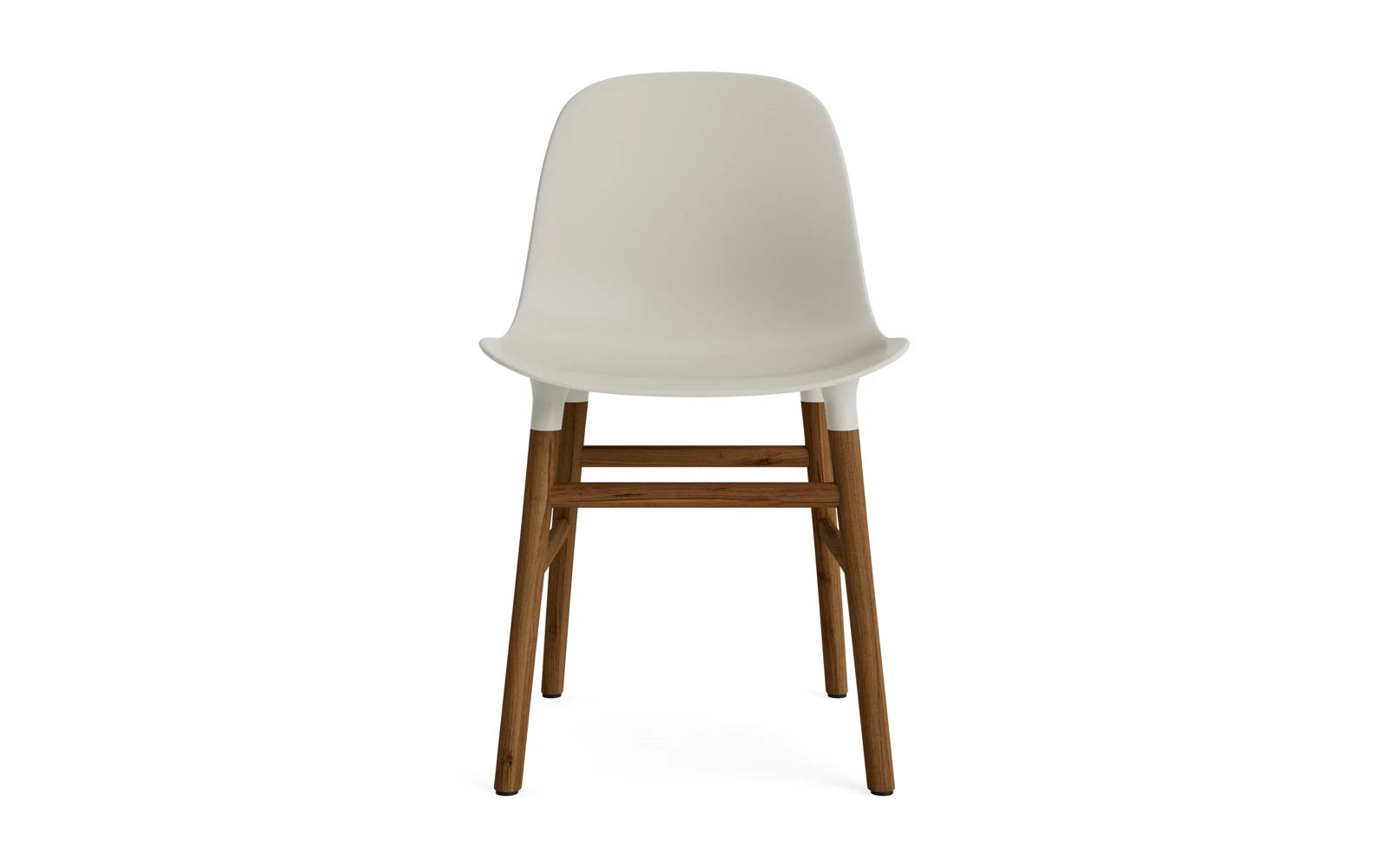 Form Stuhl Hellgrau/Walnuss in  präsentiert im Onlineshop von KAQTU Design AG. Stuhl ist von Normann Copenhagen
