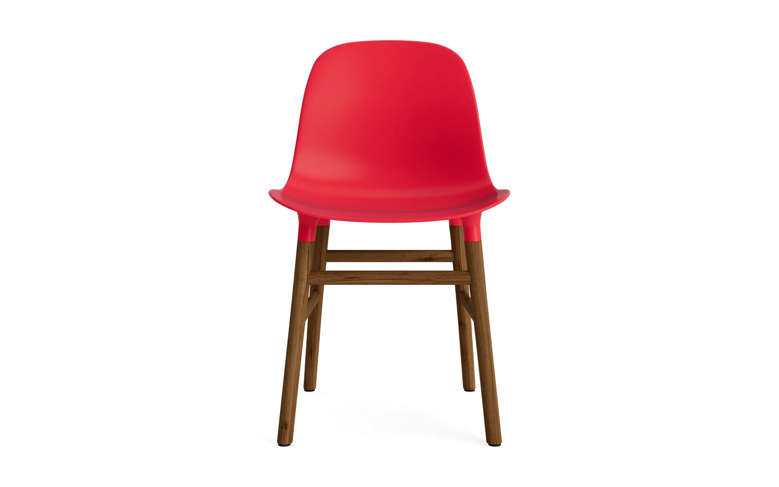Form Stuhl Leuchtendes Rot/Walnuss in  präsentiert im Onlineshop von KAQTU Design AG. Stuhl ist von Normann Copenhagen