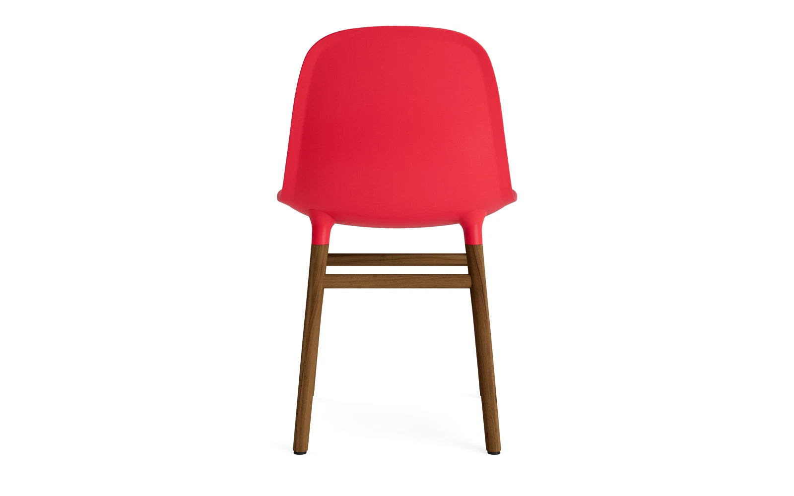 Form Stuhl Leuchtendes Rot/Walnuss in  präsentiert im Onlineshop von KAQTU Design AG. Stuhl ist von Normann Copenhagen