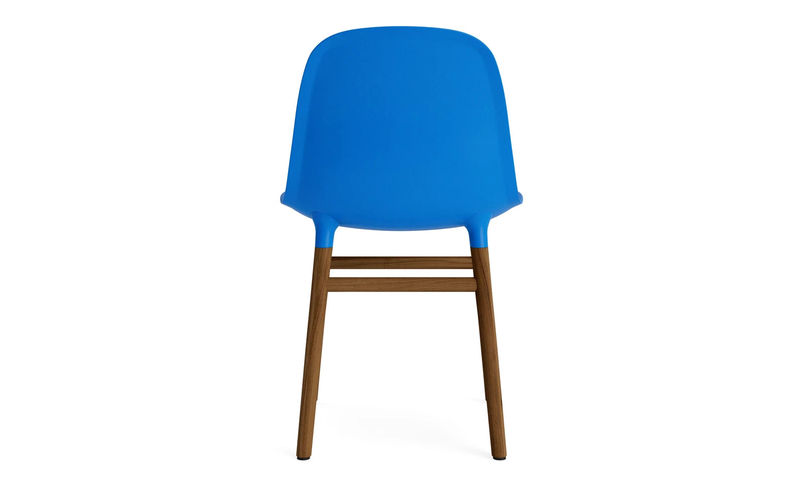 Form Stuhl Leuchtendes Blau/Walnuss in  präsentiert im Onlineshop von KAQTU Design AG. Stuhl ist von Normann Copenhagen