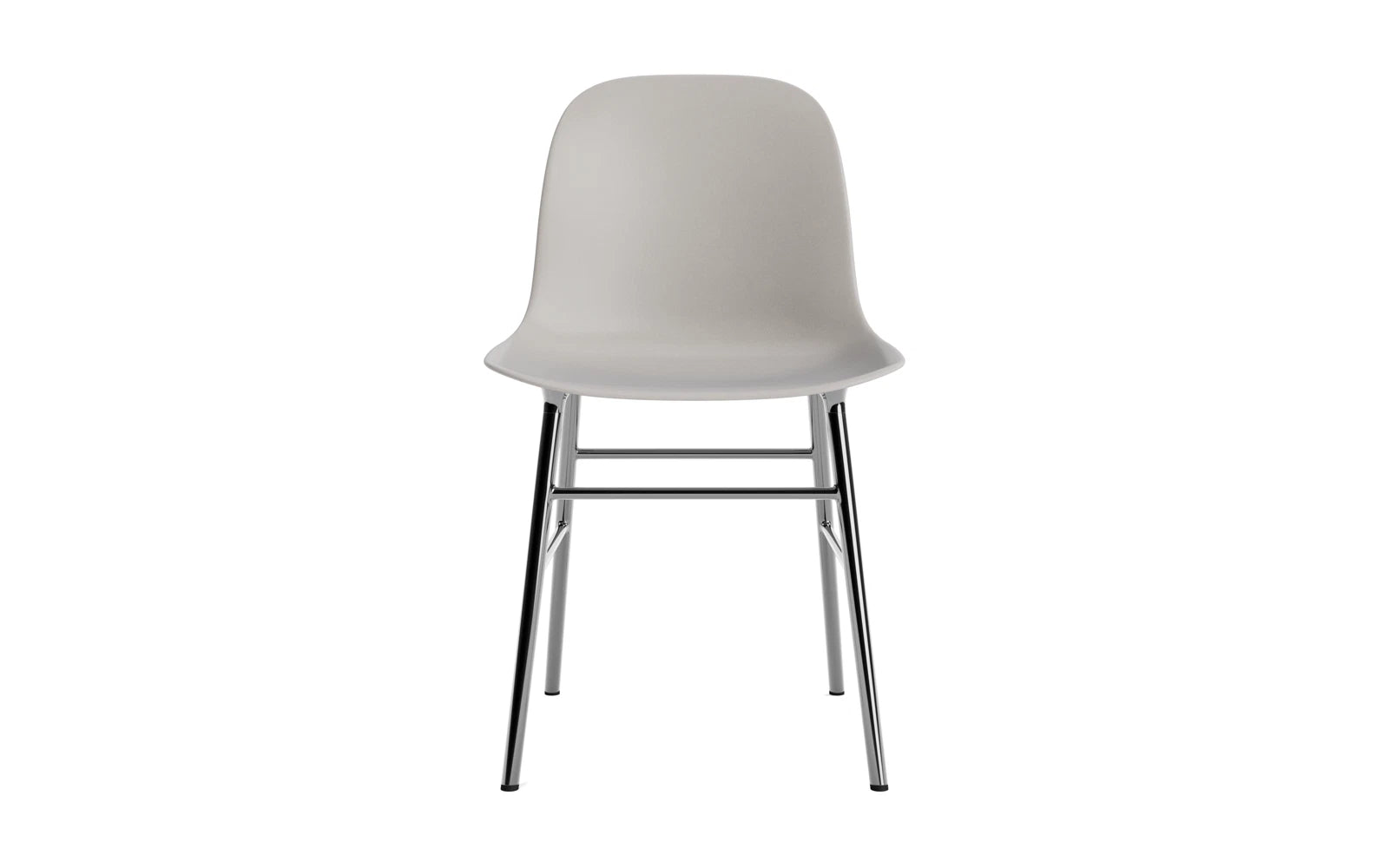 Form Stuhl Warmes Grau/Chrom in  präsentiert im Onlineshop von KAQTU Design AG. Stuhl ist von Normann Copenhagen