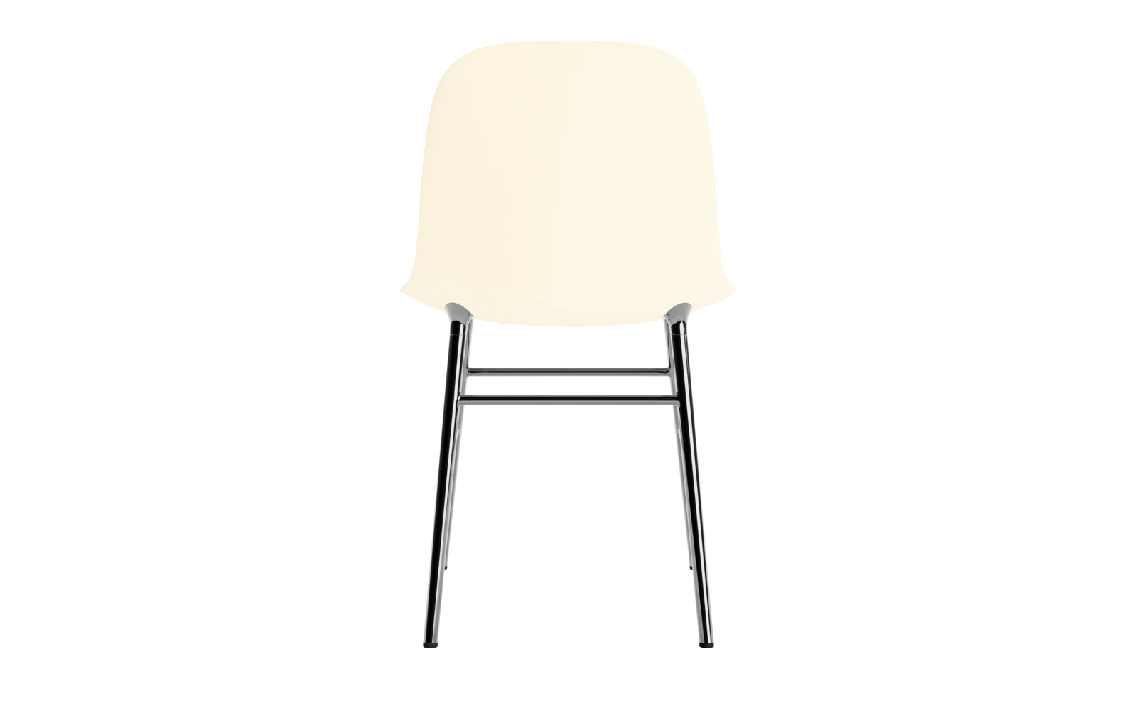 Form Stuhl Creme/Chrom in  präsentiert im Onlineshop von KAQTU Design AG. Stuhl ist von Normann Copenhagen