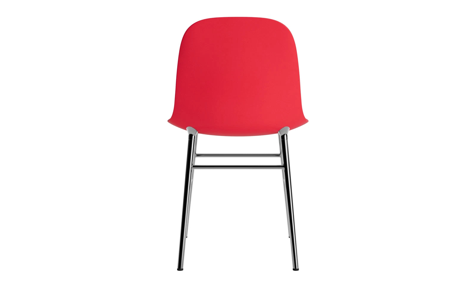 Form Stuhl Leuchtendes Rot/Chrom in  präsentiert im Onlineshop von KAQTU Design AG. Stuhl ist von Normann Copenhagen