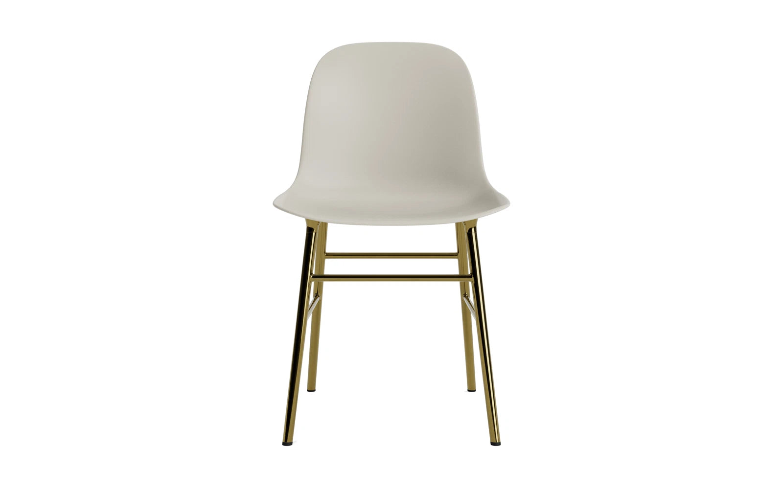 Form Stuhl Messing Hellgrau in  präsentiert im Onlineshop von KAQTU Design AG. Stuhl ist von Normann Copenhagen