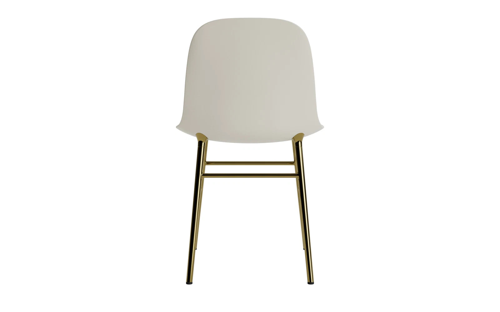 Form Stuhl Messing Hellgrau in  präsentiert im Onlineshop von KAQTU Design AG. Stuhl ist von Normann Copenhagen