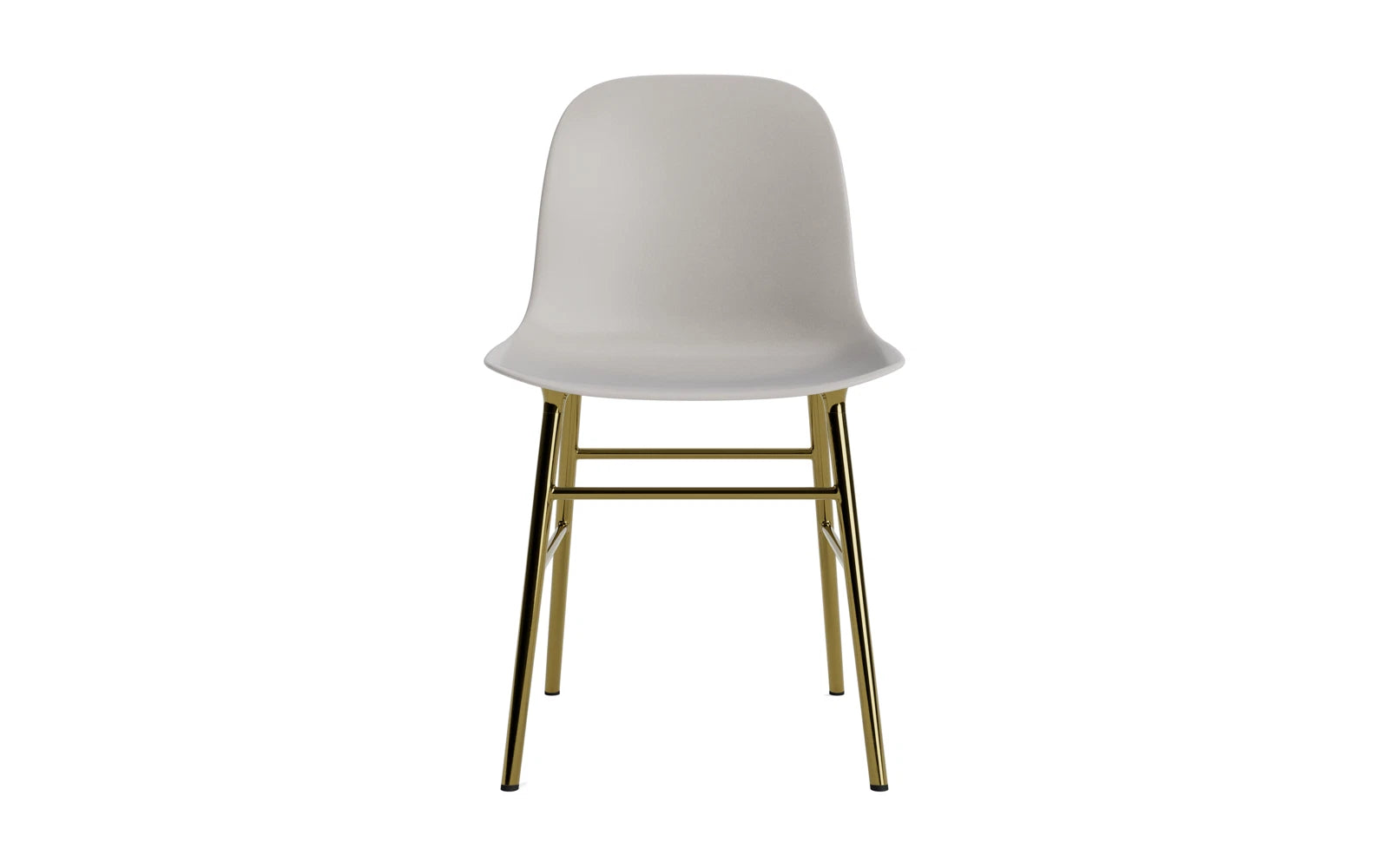 Form Stuhl Messing Warmes Grau in  präsentiert im Onlineshop von KAQTU Design AG. Stuhl ist von Normann Copenhagen