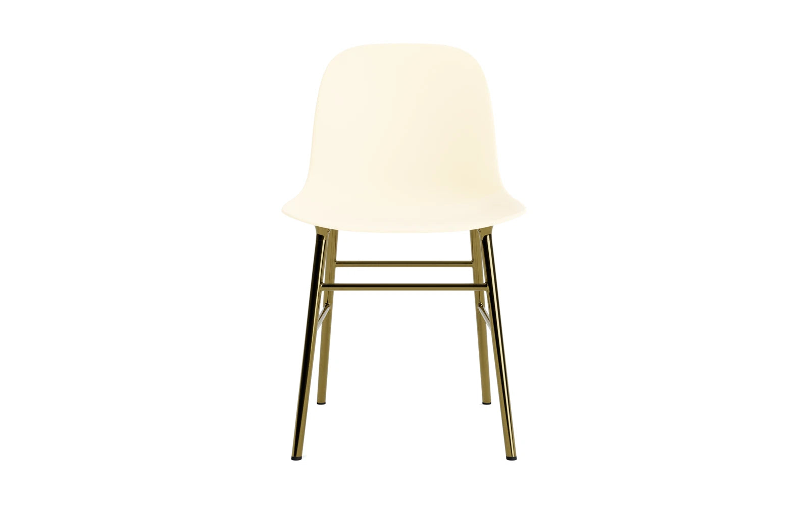 Form Stuhl Messing Creme in  präsentiert im Onlineshop von KAQTU Design AG. Stuhl ist von Normann Copenhagen