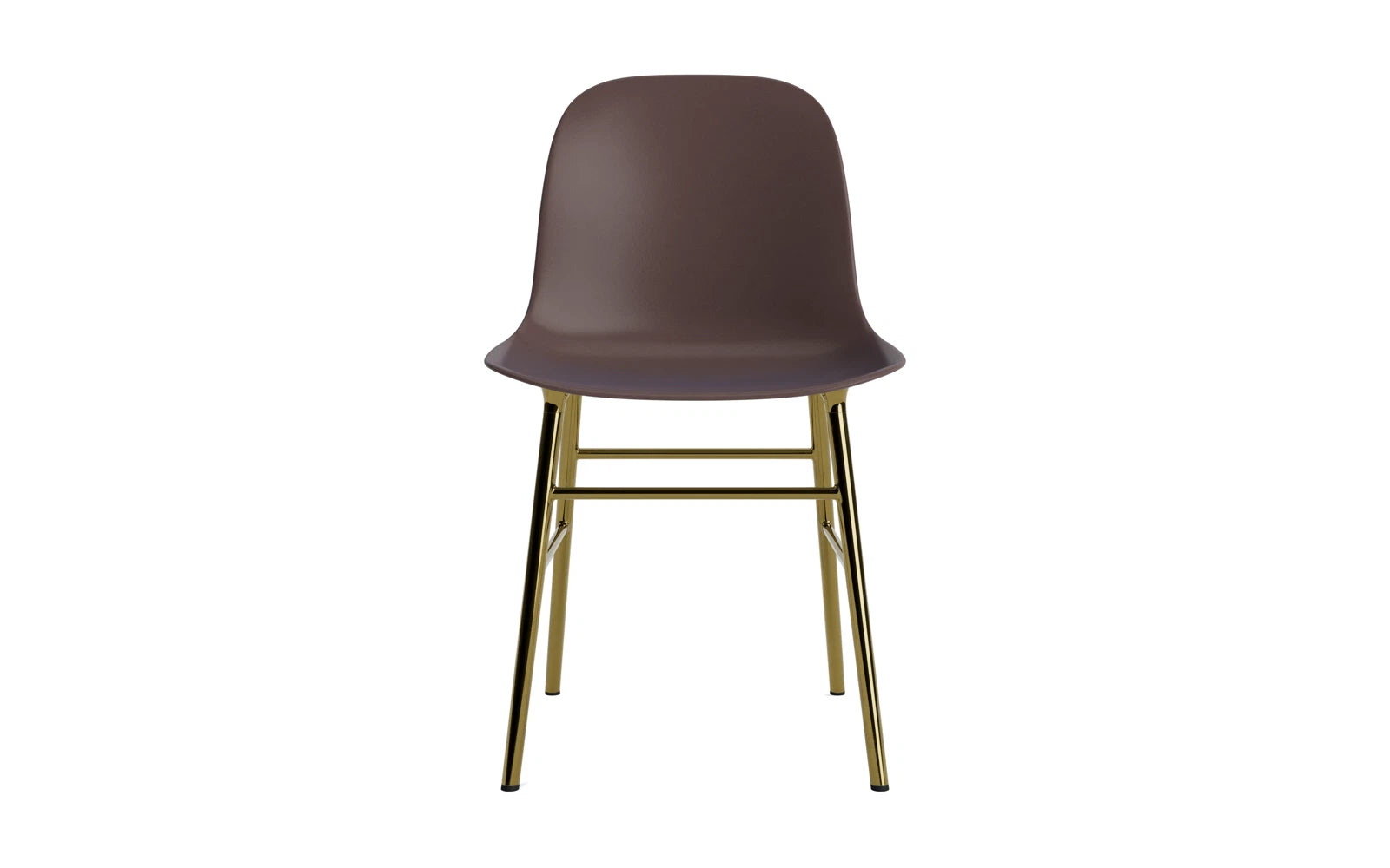 Form Stuhl Messing Braun in  präsentiert im Onlineshop von KAQTU Design AG. Stuhl ist von Normann Copenhagen