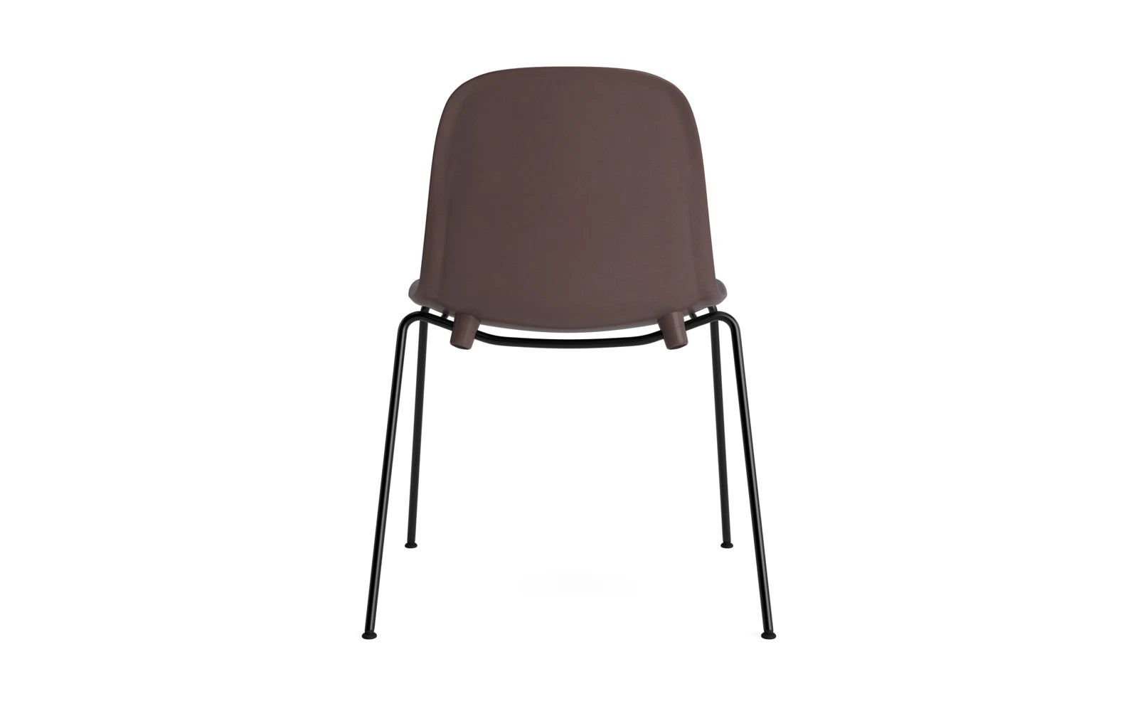 Form Stapelstuhl Schwartz Stahl Braun in  präsentiert im Onlineshop von KAQTU Design AG. Stuhl ist von Normann Copenhagen