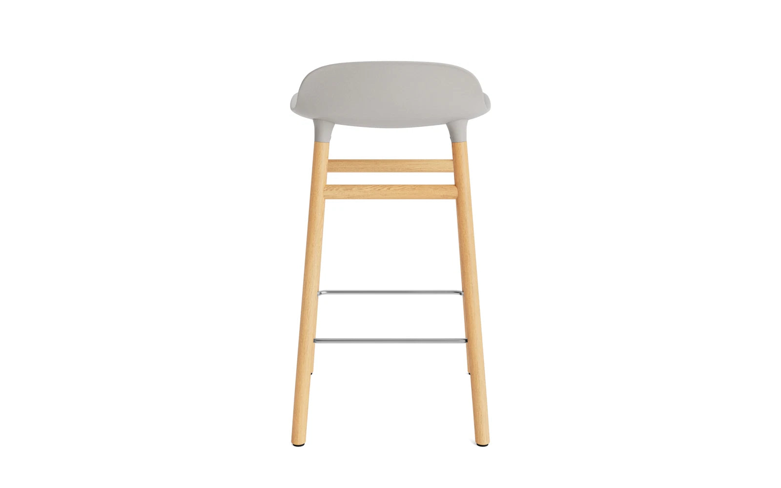 Form Barstuhl 65 cm warmes grau/Eiche in  präsentiert im Onlineshop von KAQTU Design AG. Barstuhl ist von Normann Copenhagen