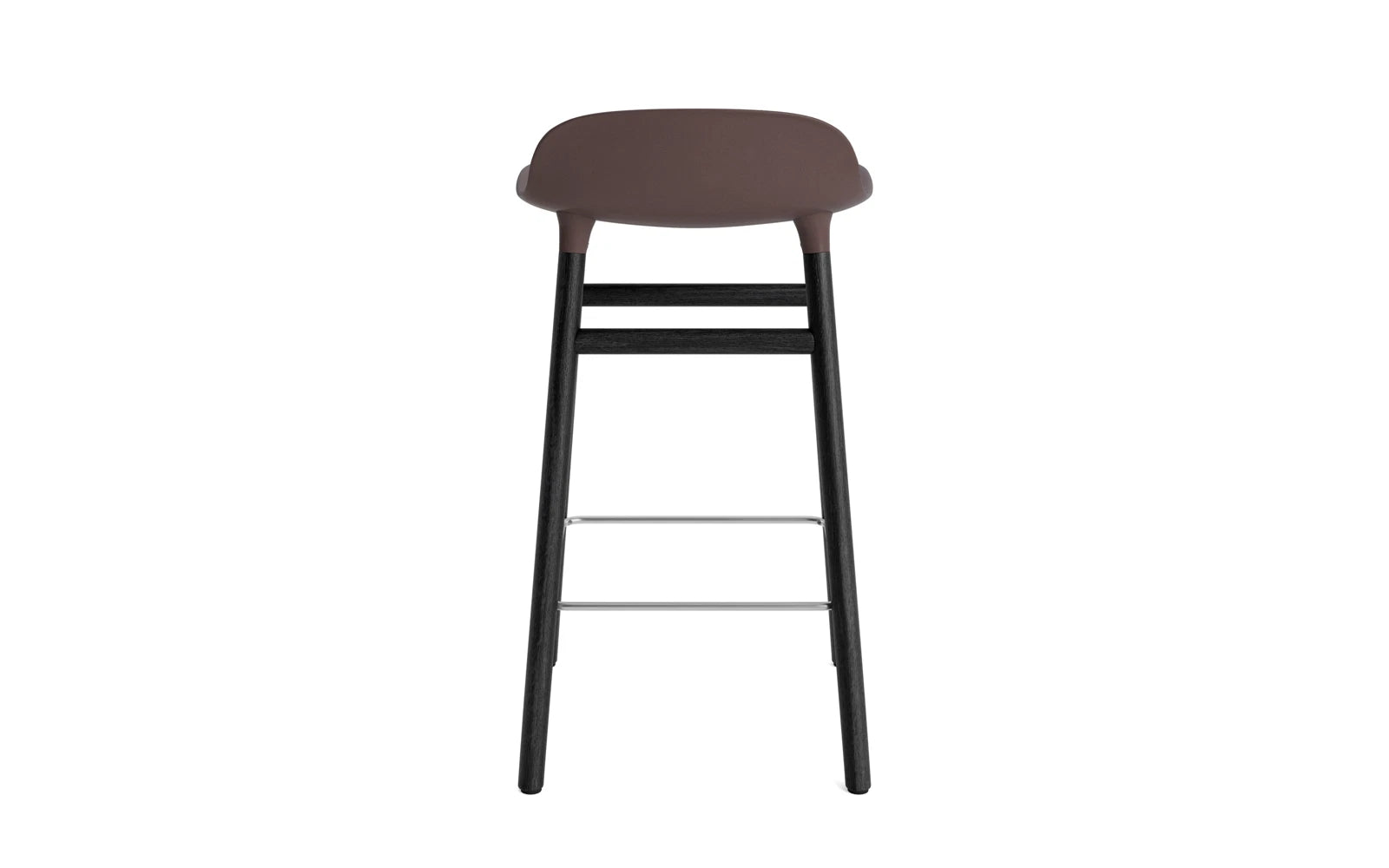 Form Barstuhl 65 cm braun/schwarz in  präsentiert im Onlineshop von KAQTU Design AG. Barstuhl ist von Normann Copenhagen