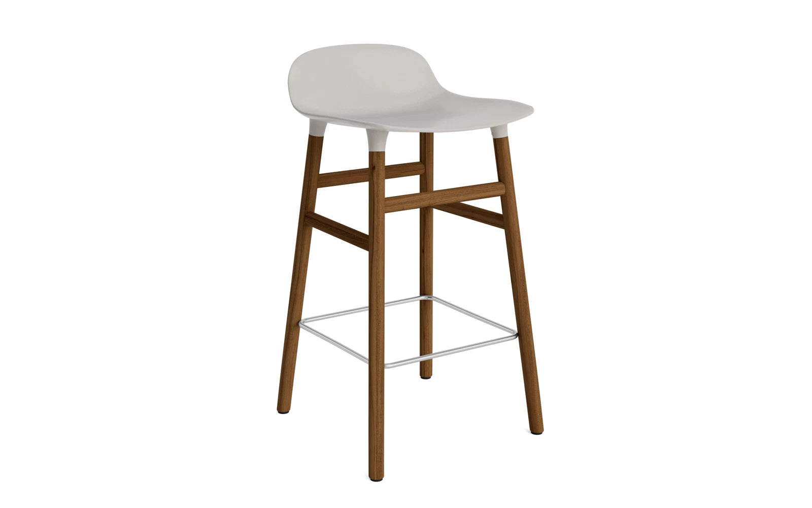 Form Barstuhl 65 cm Warmes Grau/Walnuss in  präsentiert im Onlineshop von KAQTU Design AG. Barstuhl ist von Normann Copenhagen