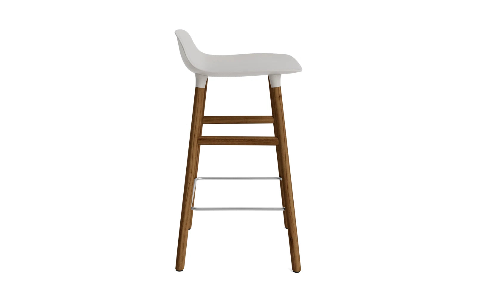 Form Barstuhl 65 cm Warmes Grau/Walnuss in  präsentiert im Onlineshop von KAQTU Design AG. Barstuhl ist von Normann Copenhagen