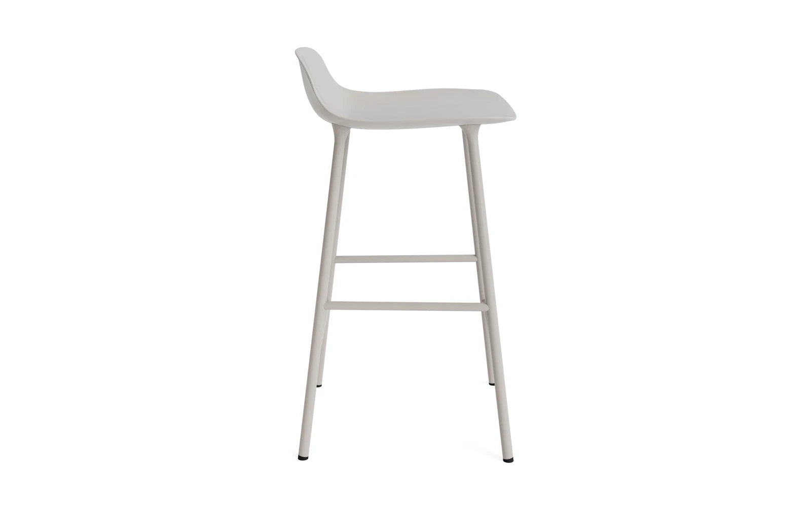 Form Barstuhl 65 cm Warmes Grau/Stahl in  präsentiert im Onlineshop von KAQTU Design AG. Barstuhl ist von Normann Copenhagen