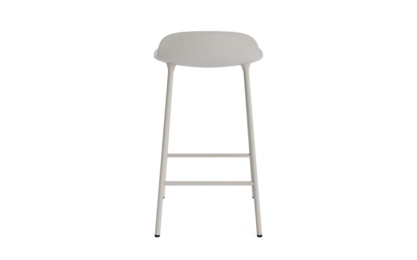 Form Barstuhl 65 cm Warmes Grau/Stahl in  präsentiert im Onlineshop von KAQTU Design AG. Barstuhl ist von Normann Copenhagen