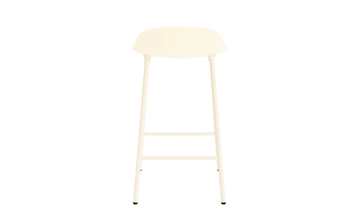 Form Barstuhl 65 cm Creme/Stahl in Creme präsentiert im Onlineshop von KAQTU Design AG. Barstuhl ist von Normann Copenhagen
