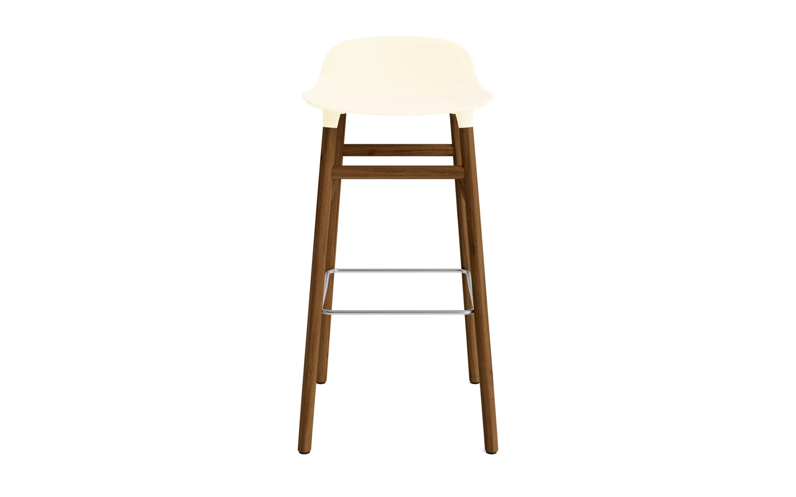 Form Barstuhl 75 cm Creme/Walnuss in  präsentiert im Onlineshop von KAQTU Design AG. Barstuhl ist von Normann Copenhagen