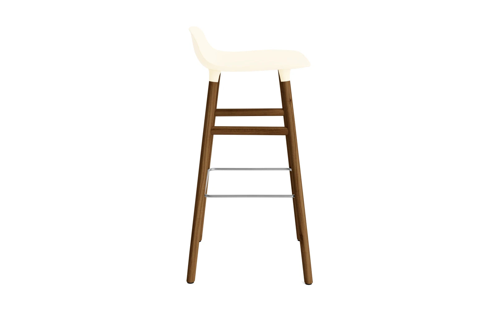 Form Barstuhl 75 cm Creme/Walnuss in  präsentiert im Onlineshop von KAQTU Design AG. Barstuhl ist von Normann Copenhagen
