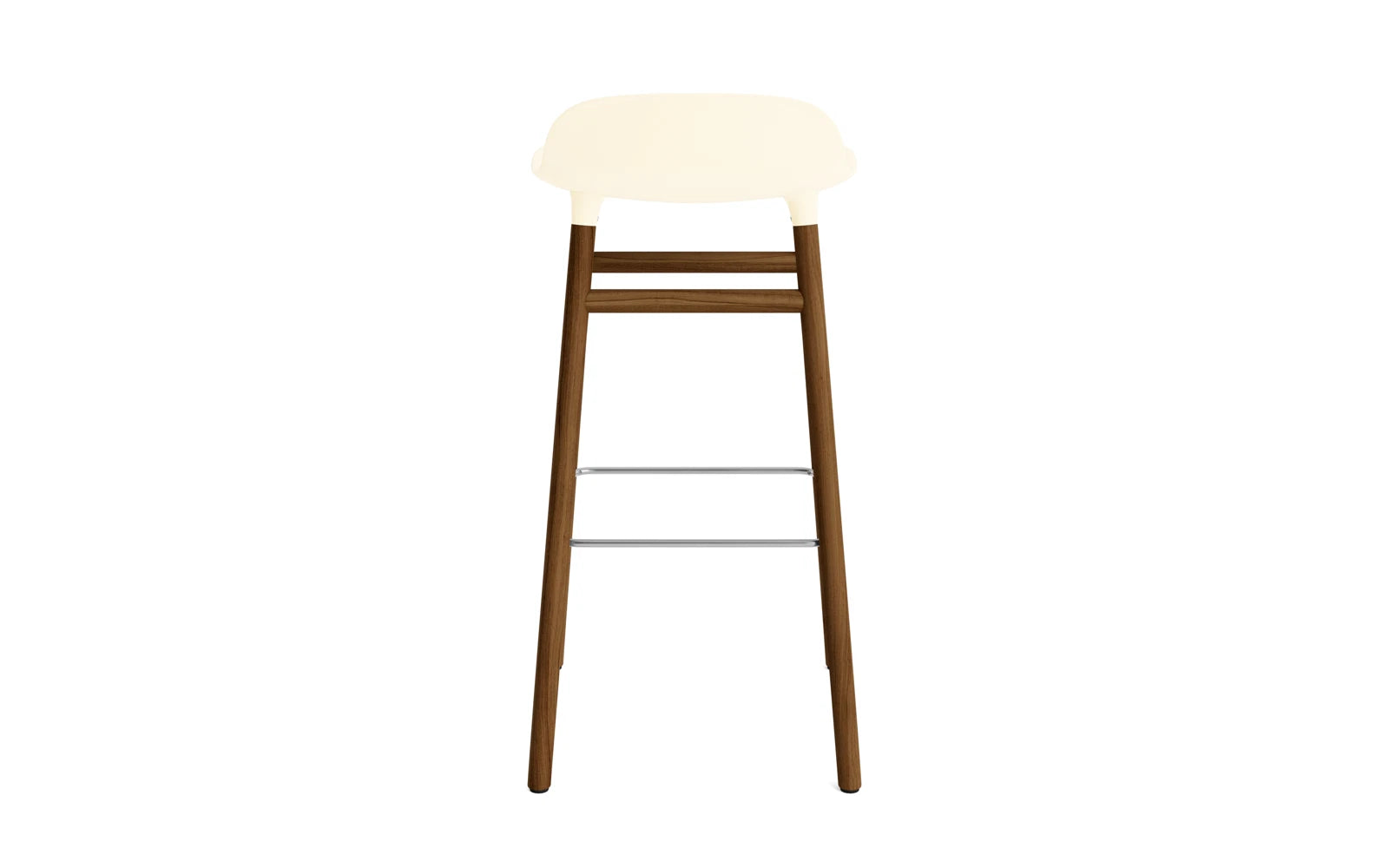 Form Barstuhl 75 cm Creme/Walnuss in  präsentiert im Onlineshop von KAQTU Design AG. Barstuhl ist von Normann Copenhagen