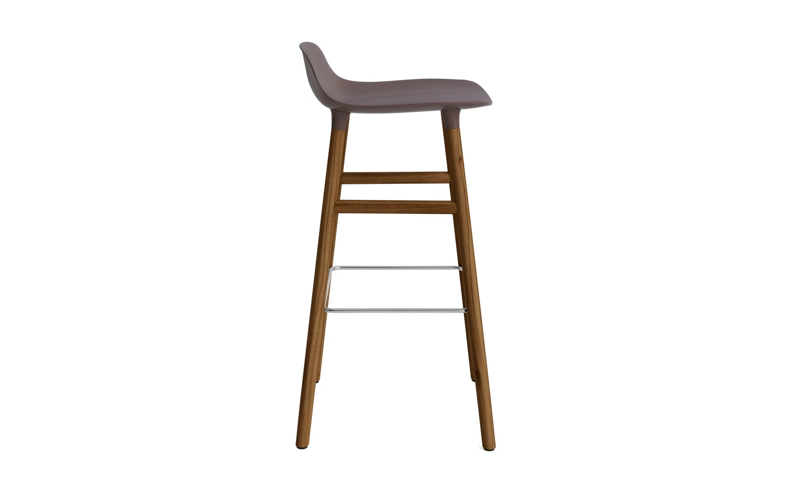 Form Barstuhl 75 cm Braun/Walnuss in  präsentiert im Onlineshop von KAQTU Design AG. Barstuhl ist von Normann Copenhagen