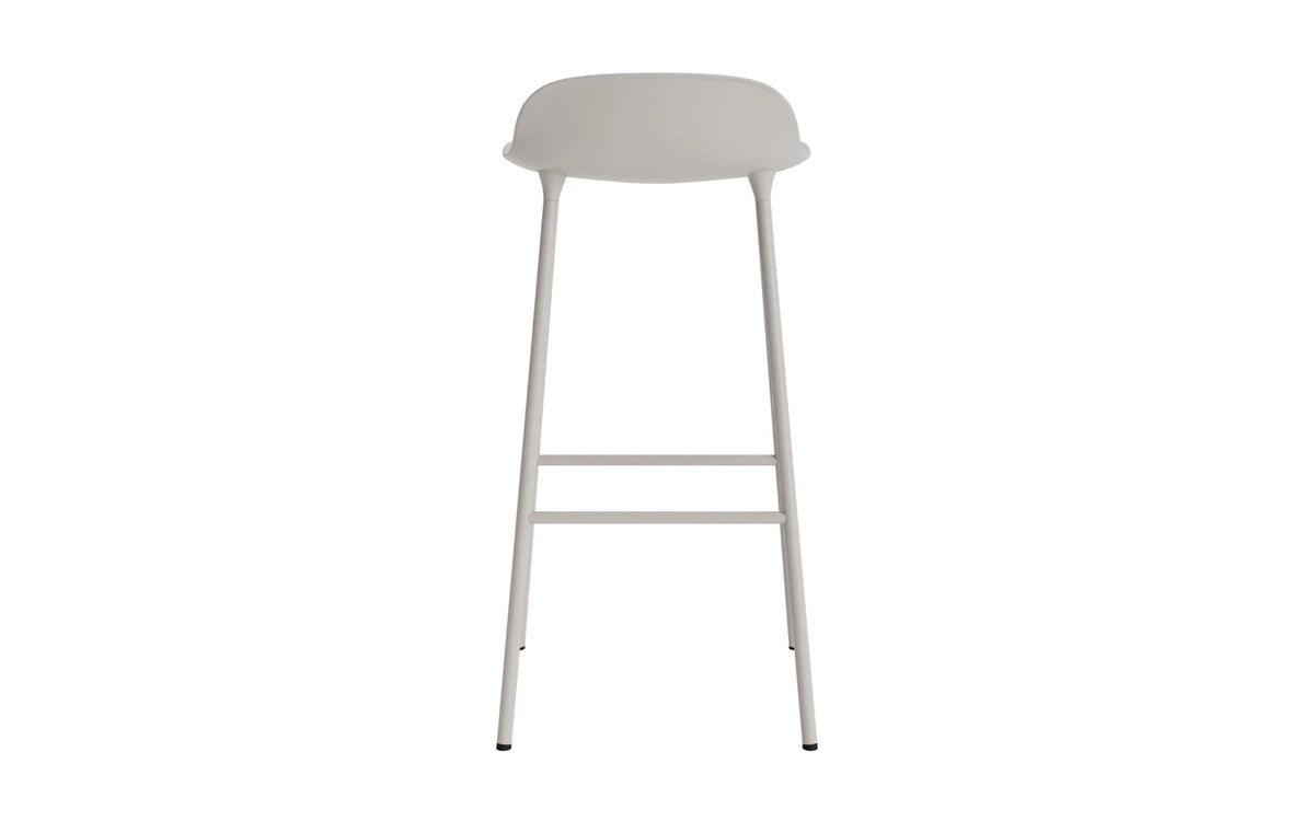 Form Barstuhl 75 cm Warmes Grau/Stahl in Warmes Grau präsentiert im Onlineshop von KAQTU Design AG. Barstuhl ist von Normann Copenhagen