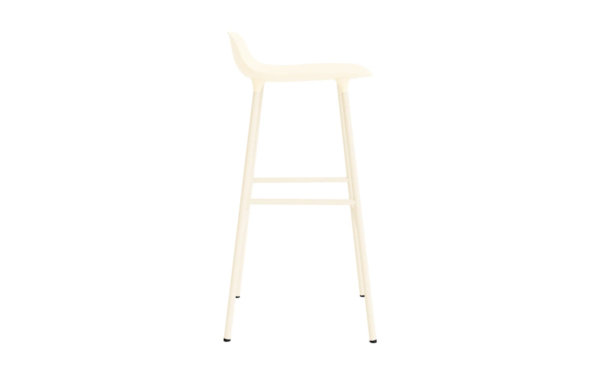 Form Barstuhl 75 cm creme/Stahl in Creme präsentiert im Onlineshop von KAQTU Design AG. Barstuhl ist von Normann Copenhagen