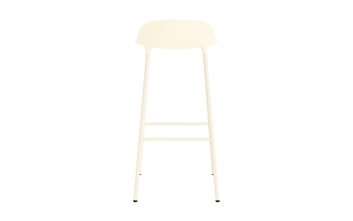 Form Barstuhl 75 cm creme/Stahl in Creme präsentiert im Onlineshop von KAQTU Design AG. Barstuhl ist von Normann Copenhagen