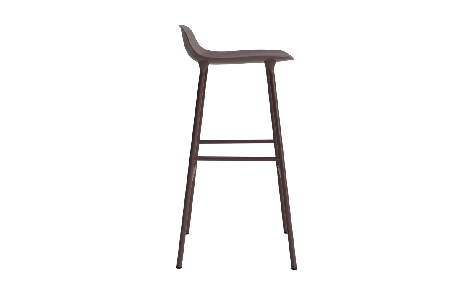 Form Barstuhl 75 cm Braun/Stahl in  präsentiert im Onlineshop von KAQTU Design AG. Barstuhl ist von Normann Copenhagen