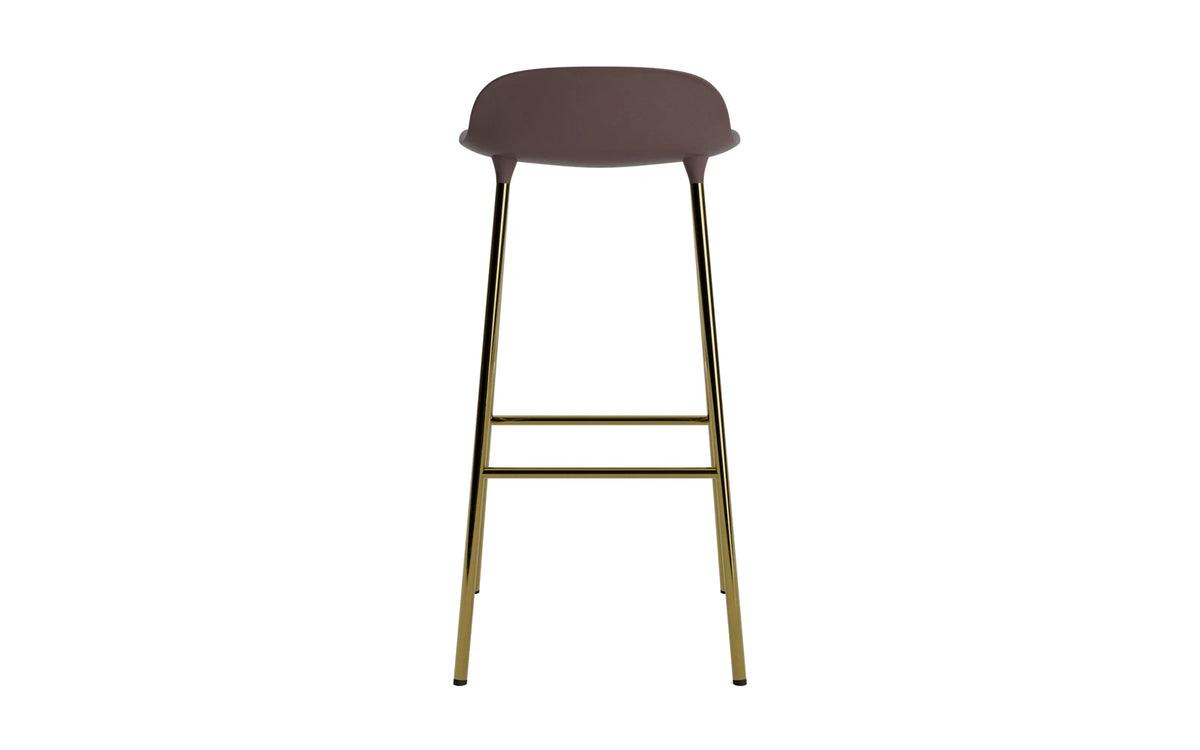 Form Barstuhl 75 cm Messing braun in Braun präsentiert im Onlineshop von KAQTU Design AG. Barstuhl ist von Normann Copenhagen