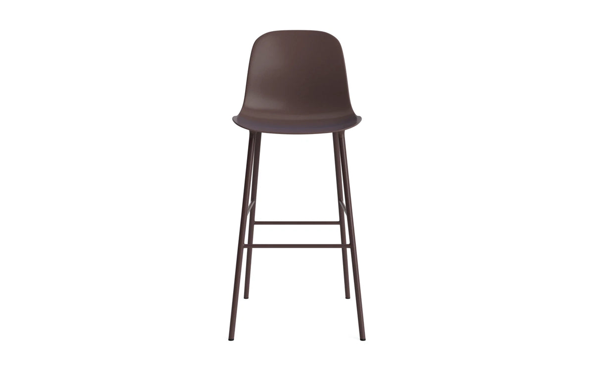 Form Barstuhl 75 cm Stahl Braun in Braun präsentiert im Onlineshop von KAQTU Design AG. Barstuhl ist von Normann Copenhagen